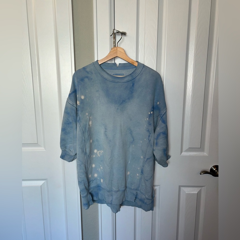 Aerie oversized tunic sweatshirt-custom bleach effect, sleeves shortened